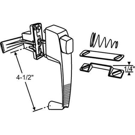 Push Button Latch Set Alum